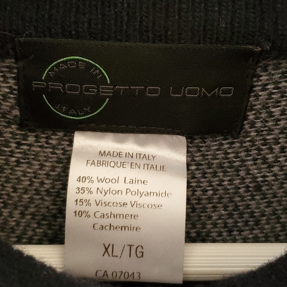Progetto Uomo XL Old Money Ivy League Preppy Wool Cashmere Quarter-Zip Sweater - Picture 3 of 9